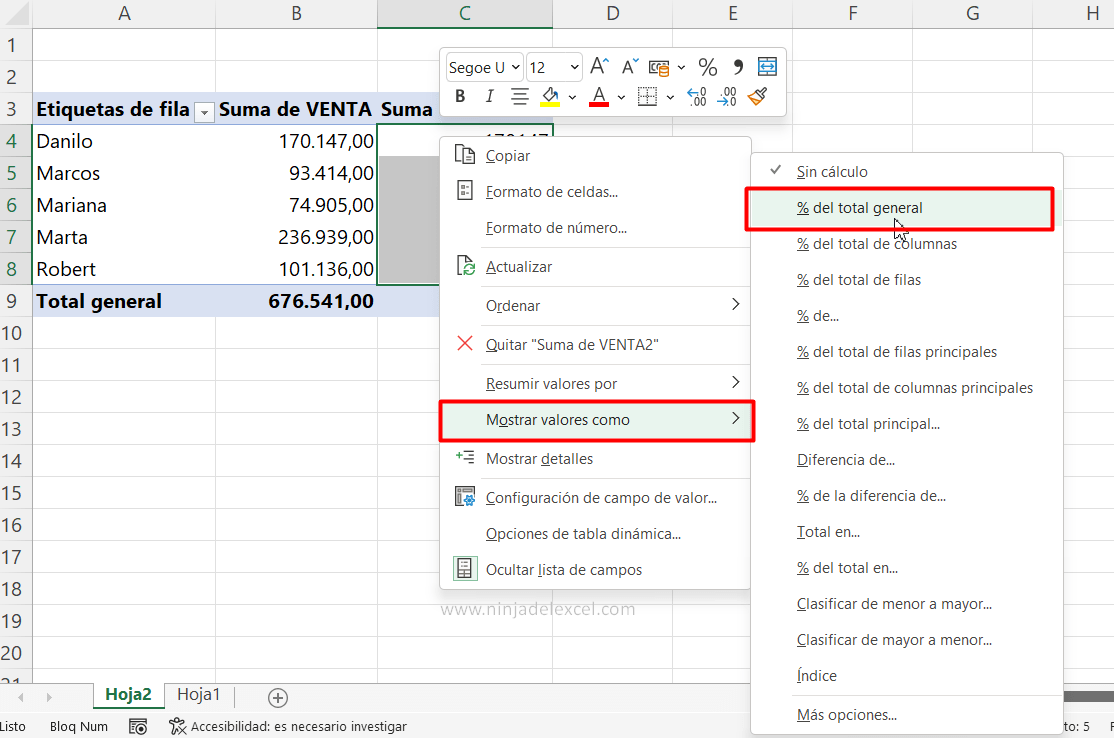 Diferentes Valores en Tabla Dinámica en Excel paso a paso