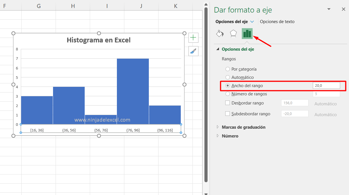 Hacer Histograma en Excel