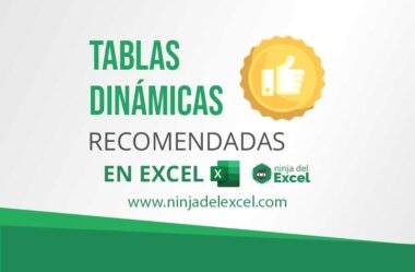 Tablas Dinámicas Recomendadas en Excel