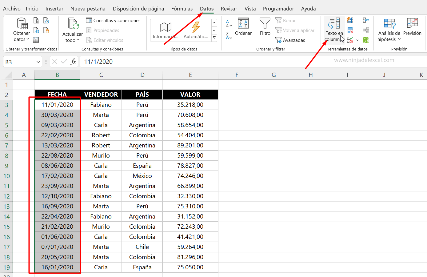 Transformar el Formato de Fecha Americana en Excel