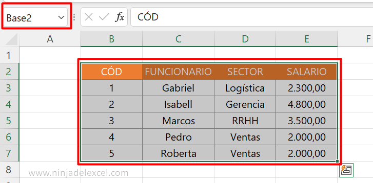 Usar Nombres en Fórmulas en Excel paso a paso
