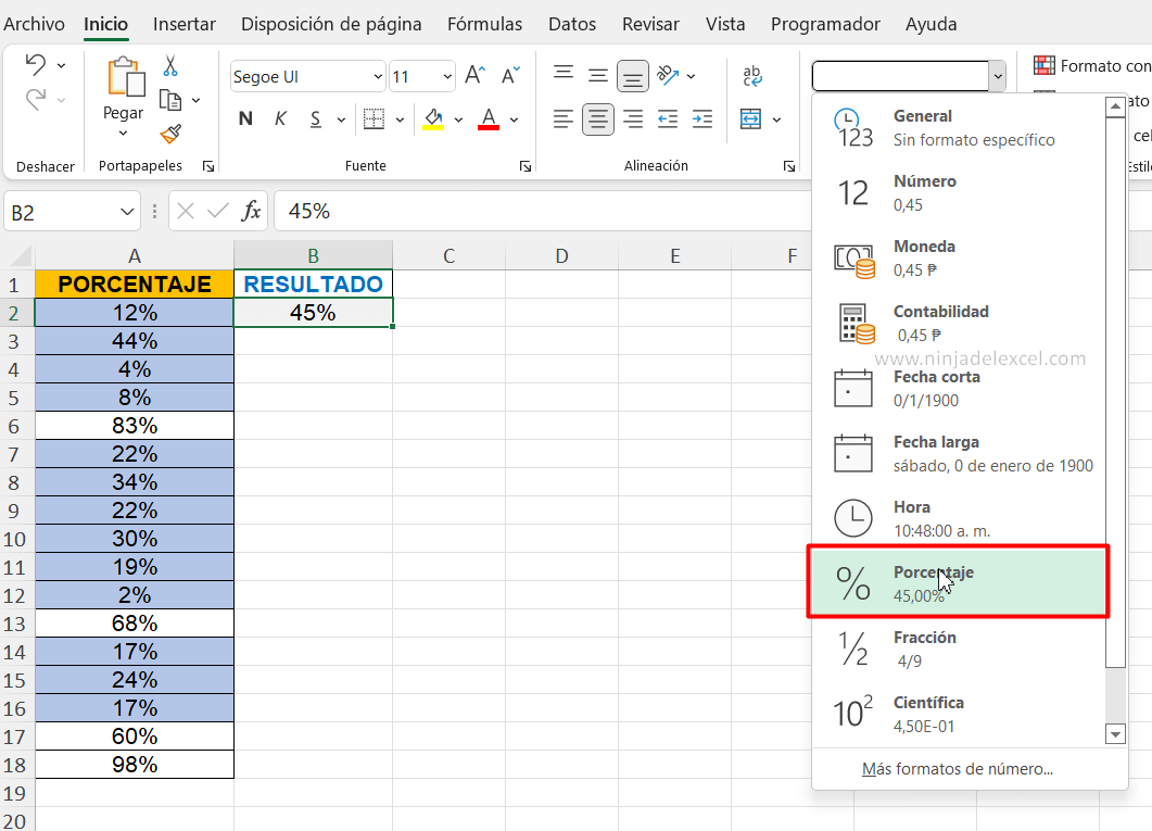 Aprenda a Contar el Rango de Porcentaje en Excel