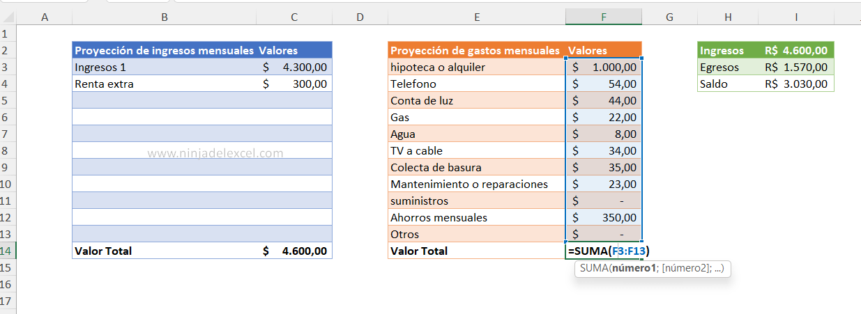 Crear una planilla en Excel tutorial