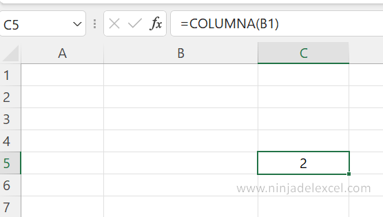 Función Columna en Excel paso a paso