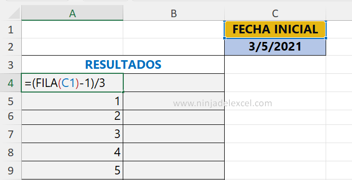 Rango de Fechas Secuenciales con Repetición en Excel en la practica