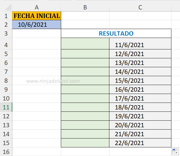 Seleccionar Rango de Semanas Completas en Excel