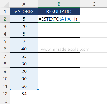 Sumar los Valores Centrales en Excel