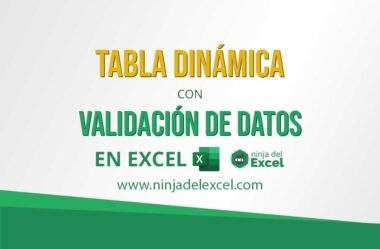 Tabla Dinámica con Validación de Datos en Excel