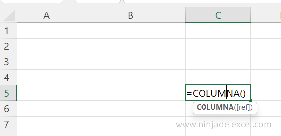 Usar la Función Columna en Excel