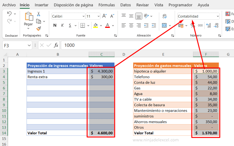 Como Crear Una Planilla En Excel Guía Completa Ninja Del Excel 0124