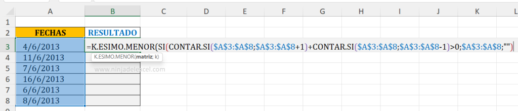 Cómo Extraer Fechas Consecutivas En Excel Ninja Del Excel 8047