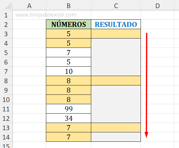 Como Identificar Números Consecutivos en Excel paso a paso