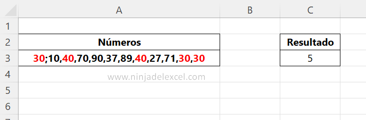 Contar Números Específicos en una Celda en Excel