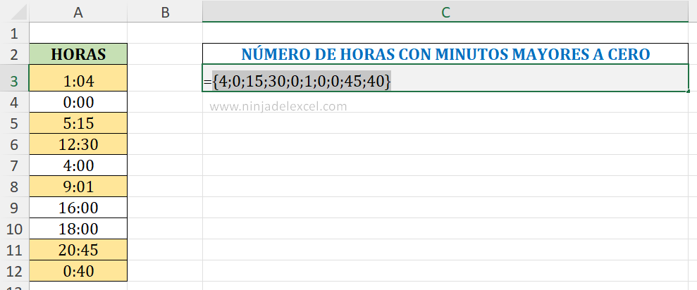 Contar las Horas con Minutos en Excel paso a paso