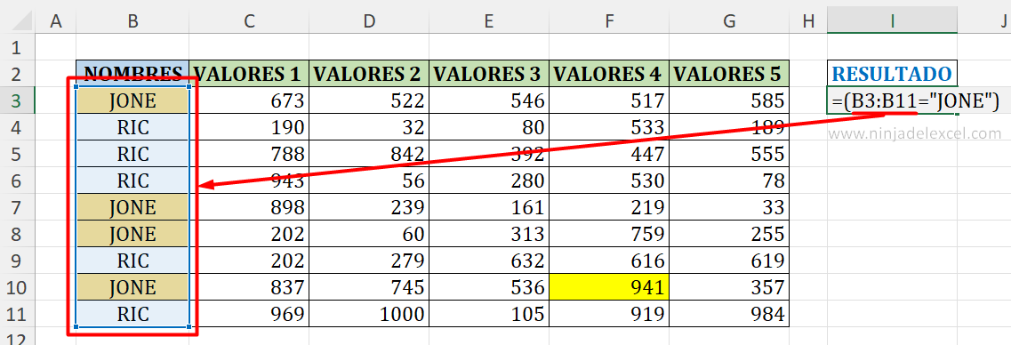 Encontrar el Valor Mayor en 5 Columnas en Excel
