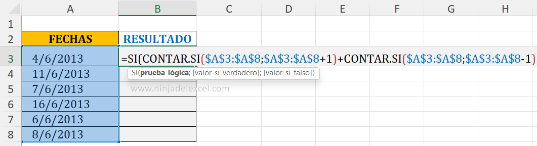 Extraer Fechas Consecutivas en Excel paso a paso