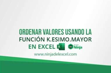 Ordenar Valores Usando la Función K.ESIMO.MAYOR en Excel