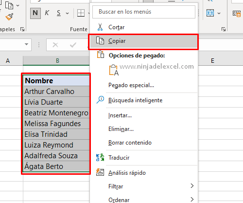 Como Convertir Fila en Columna en Excel paso a paso