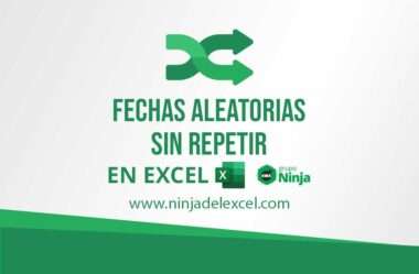 Fechas Aleatorias sin Repetir en Excel