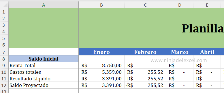 Plantilla de Gastos Personales en Excel