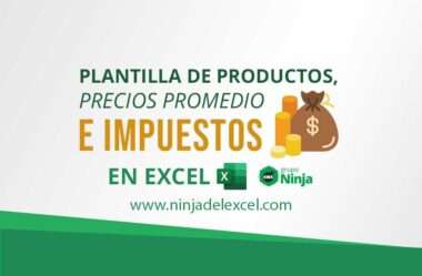 Plantilla de Productos, Precios Promedio e Impuestos en Excel (Download)