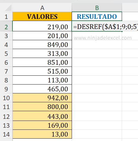 Sumando los Últimos 5 Valores en Excel paso paso