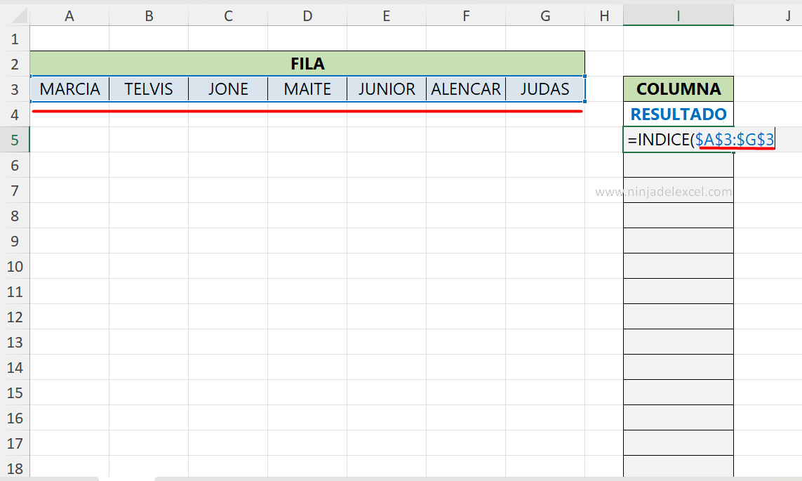 Transformar Fila en Columna en Excel