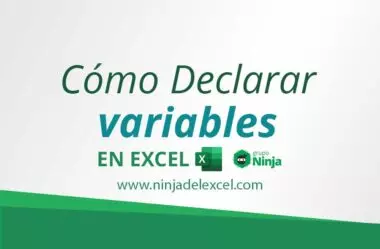 Cómo Declarar Variables en Excel