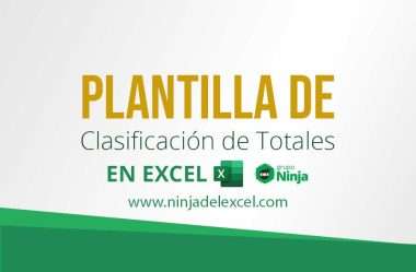Plantilla de Clasificación de Totales en Excel