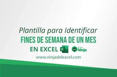 Plantilla para Identificar Fines de Semana de un Mes en Excel