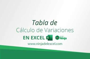 Tabla de Cálculo de Variaciones en Excel