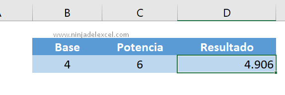 Como Calcular Potencias en Excel