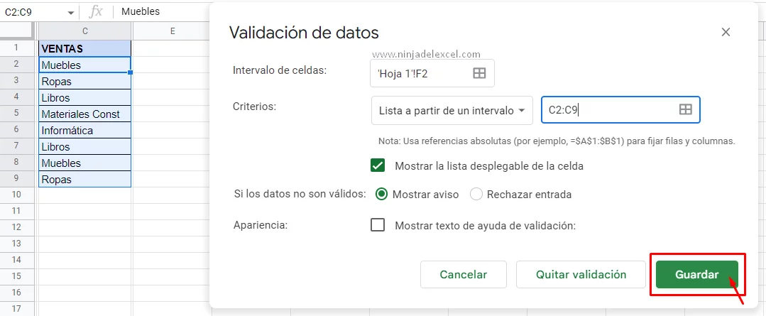 Cómo Crear Lista Desplegable en Google Sheets curso de googlee sheets