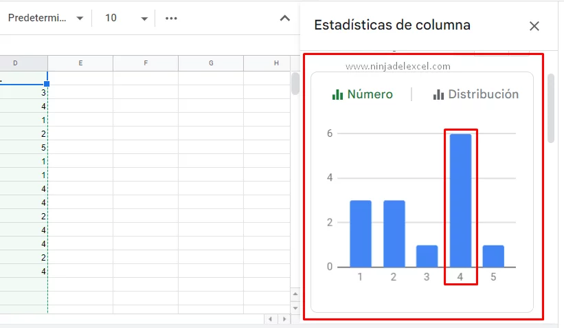 Estadísticas de Columnas en Google Sheets tutorial