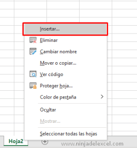 Insertar Una Nueva Planilla En Excel Ninja Del Excel