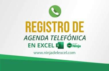 Registro de Agenda Telefónica en Excel
