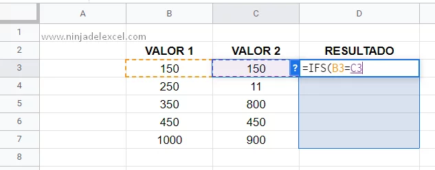 Cómo Usar la Función IFS en Google Sheets paso a paso