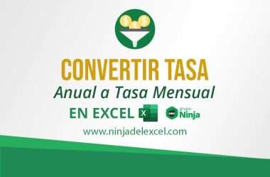 Cómo Convertir Tasa Anual Para Mensual en Excel