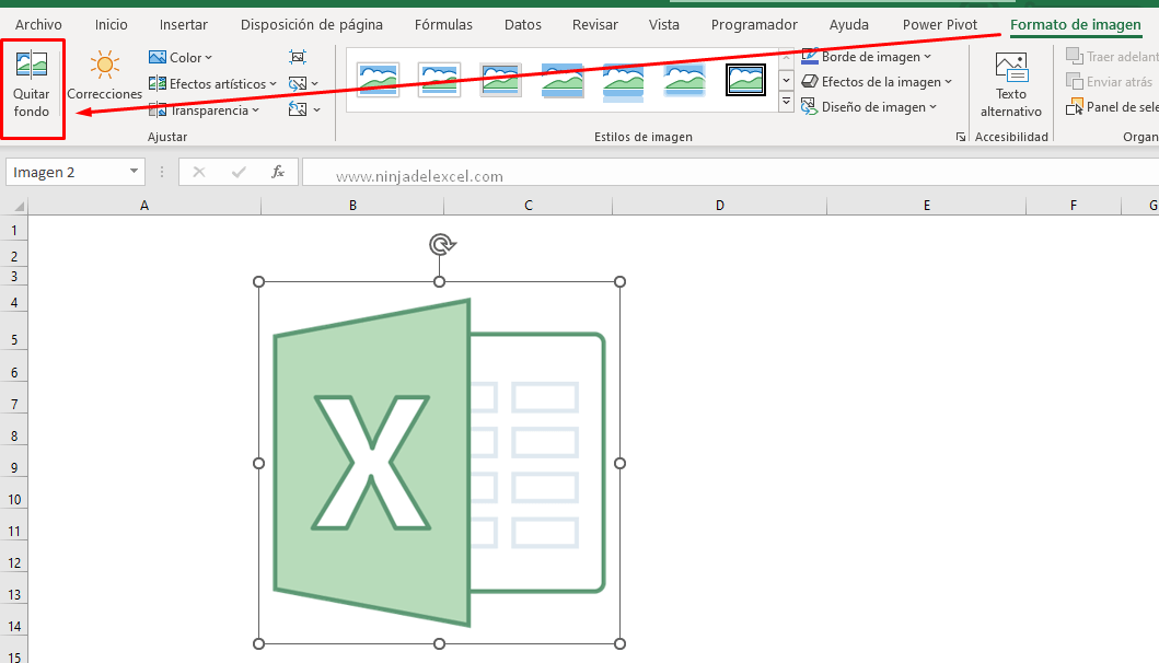 Cómo Quitar el Fondo de la Imagen en Excel paso a paso