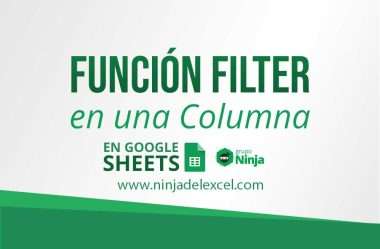 Función FILTER en Google Sheets en una Columna