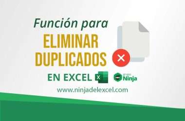 Función de Excel para Eliminar Duplicados