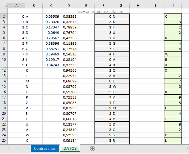 Generador de Contraseñas en Excel para Descargar curso completo de excel