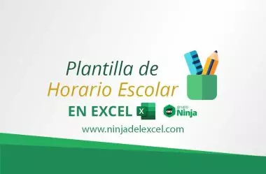 Plantilla de Horario Escolar en Excel