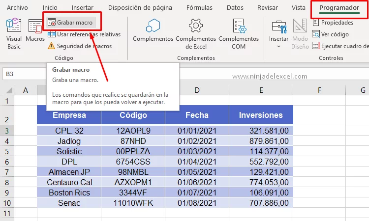 Como Crear Macro en Excel paso a paso tutorial