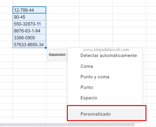 Dividir texto en columnas en Google Sheets tutorial muy facil y practico