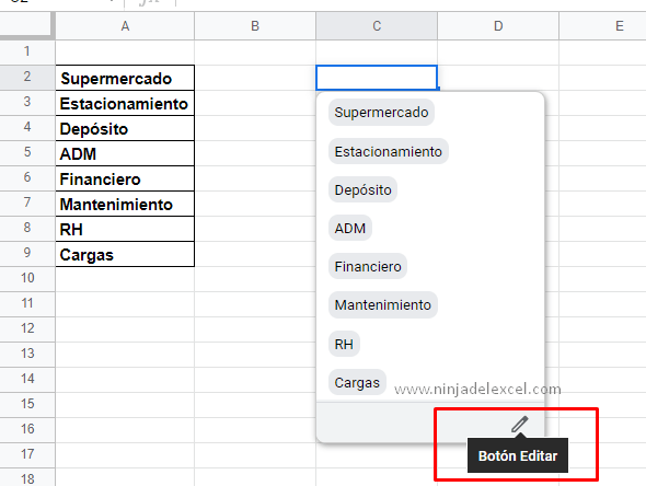Cómo crear, editar y eliminar una lista desplegable en Google Sheets practico y rapido