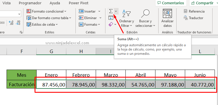 Cómo usar la función AUTOSUMA en Excel tutorial practico muy rapido y sencillo