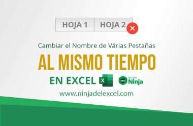 Cambiar el nombre de varias pestañas al mismo tiempo en Excel