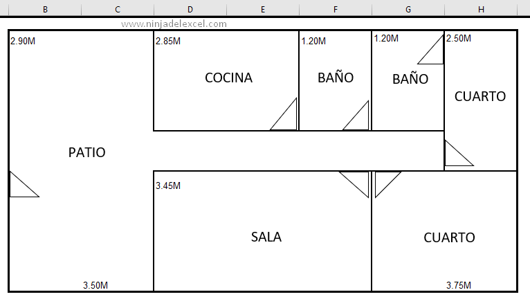 Cómo Hacer un Plano de Planta Baja en Excel