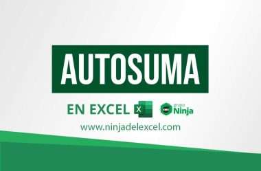 Cómo usar la función AUTOSUMA en Excel